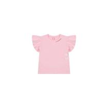 Blusa Camiseta Lilica Ripilica Com Babado Rosa Claro