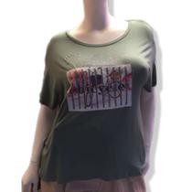 Blusa camiseta manga curta feminina plus size - MOONCITY