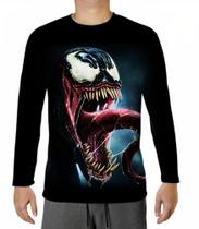 Blusa Camiseta Manga Longa 30 Venom Filme Marvel