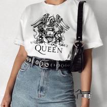 Blusa camiseta Queen feminina rock, banda guns