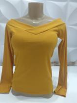 Blusa canelada amarela