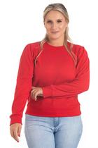 Blusa Canelada Confort Feminino Cássia Vermelho