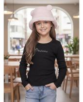 Blusa Canelada Essencial Básica Cristais Pituchinhus