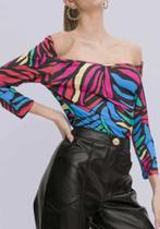 blusa canelada estampada manga 7/8 lança perfume 502bl005398 P