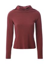 Blusa Canelada Feminina BORDO Blusa Canelada Feminina BORDO