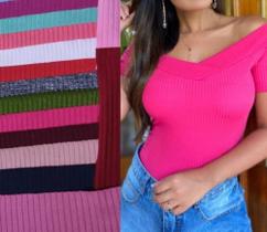 Blusa Canelada feminina Blusa Canelada feminina