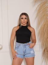 Blusa Canelada Gola Alta