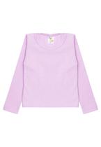 Blusa Canelada Manga Longa - Rosa Bebê - Ame Kids