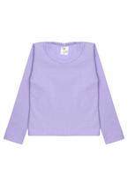 Blusa Canelada Manga Longa - Roxo - Ame Kids Blusa Canelada Manga Longa - Roxo - Ame Kids