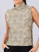 Blusa Canelada Onça Blusa Canelada Onça