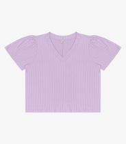 Blusa Canelada Plus Infinita Cor Roxo Blusa Canelada Plus Infinita Cor Roxo
