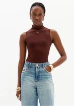 Blusa Canelada Regata Com Gola Alta 502BL008869