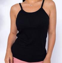 Blusa canelada regata feminina básica