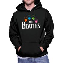Blusa canguru com Capus The Beatles, estampa exclusiva unisex