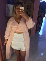 Blusa Capa Amarrações Plus Size