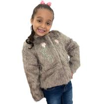 Blusa Casaco De Pelinho Menina Infantil Com Botoes Inverno Blusa Casaco De Pelinho Menina Infantil Com Botoes Inverno