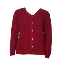 Blusa Casaco Fem Plus Size em Lã Tricot De Frio 217 - Fluence Moda Grande