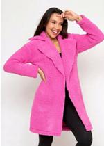 Blusa casaco longo teddy 17694 Blusa casaco longo teddy 17694