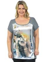 Blusa cetim luxo plus size fenomenal