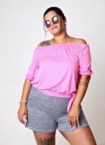 Blusa Ciganinha com Laço Barra Rosa Blusa Ciganinha com Laço Barra Rosa