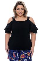 blusa ciganinha com manga de babado no Tamanho: G com estilo unico da marca ideal store