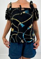 Blusa Ciganinha Estampa Corrente 20707/2