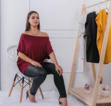 Blusa Ciganinha Gola Canoa Ombro A Ombro Confortável Blusa Ciganinha Gola Canoa Ombro A Ombro Confortável