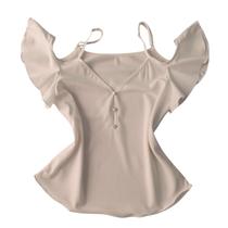 Blusa Ciganinha Manga Curta Alça Feminina Decote V Botões Crepe Blusinha Ombros Várias Cores M, G e GG Estilosa