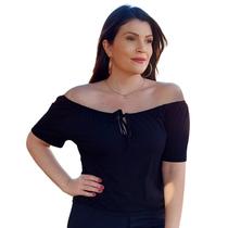 Blusa Ciganinha Ombro a Ombro Amarração Várias Formas de Usar Versátil