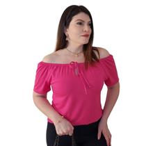 Blusa Ciganinha Ombro a Ombro Amarração Várias Formas de Usar Versátil