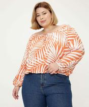 Blusa Ciganinha Plus Size Feminina Estampada Marisa-96438 Blusa Ciganinha Plus Size Feminina Estampada Marisa-96438