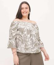 Blusa Ciganinha Plus Size Feminina Manga 7/8 Marisa-27024