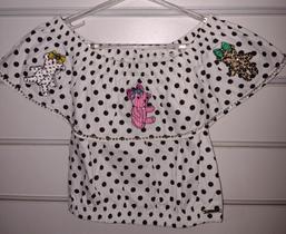 Blusa ciganinha poa patches Pituchinhus Blusa ciganinha poa patches Pituchinhus