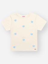Blusa Cinti Infantil Feminino Manga Curta Ursinho Blue