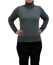 Blusa cinza com gola role