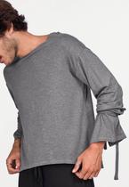 Blusa Cippóo Malha Manga Longa Laços Mescla Blusa Cippóo Malha Manga Longa Laços Mescla