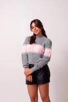 Blusa Clareslan Feminino Bicolor Blusa Clareslan Feminino Bicolor