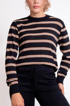 Blusa Clareslan Feminino Listrada Fio Crepe