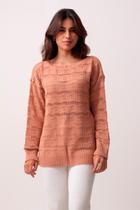 Blusa Clareslan Feminino Trama Vazada