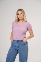 Blusa Clareslan Feminino Trança Decote Trançado