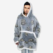 Blusa Cobertor Mangas Oversized Hoodie Juvenil Harry Potter