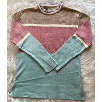 Blusa color com gola remalhada
