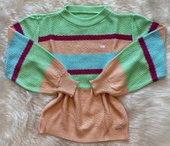 Blusa color manga solta