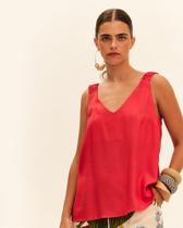 Blusa com Alças Largas Franzidas