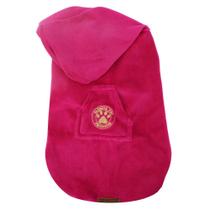 Blusa com Capuz Fábrica Pet Plush Rosa - Tam. 02