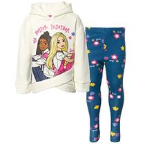 Blusa com Capuz Fleece Crossover para Meninas da Barbie