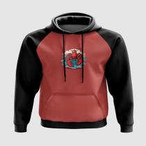 Blusa com Capuz Lagosta na Beira do Mar