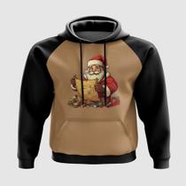 Blusa com Capuz Papai Noel Fabricando Presentes