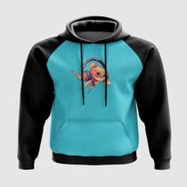 Blusa com Capuz Peixe de Headphones