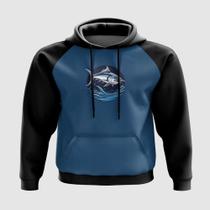 Blusa com Capuz Peixe Feroz Oceano